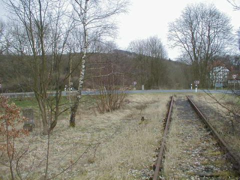 Bahnbergang ber die Bundesstrae von Dransfeld nach Hann. Mnden