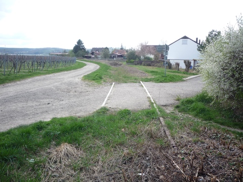 Bahnbergang zwischen Grnstadt und Sausenheim