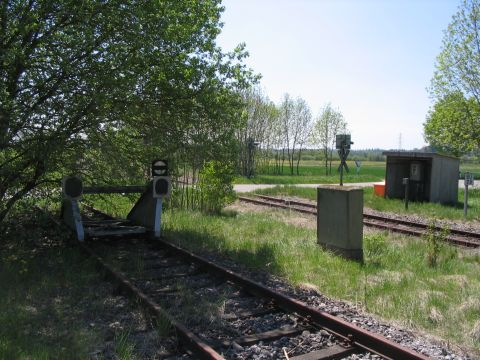 Prellbock des Anschlussgleises