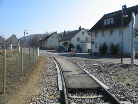 Rechtes Zufahrtsgleis der Papierfabrik