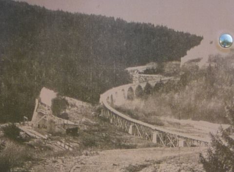 Alte Ansicht des Wettebachtal-Viadukts