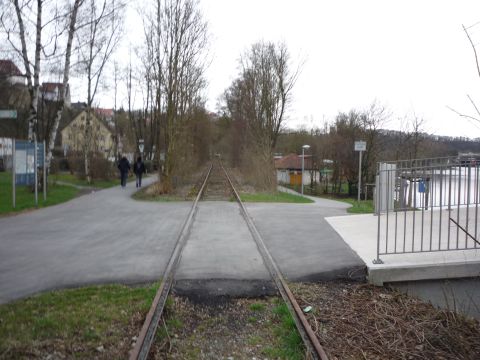 Bahnbergang an der Fugngerbrcke