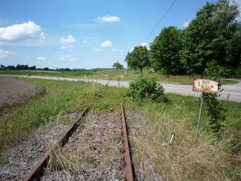 Bahnbergang ber die Strae nach Wittenweiler