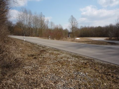 Bahnbergang ber die Strae von Flotzheim nach Monheim