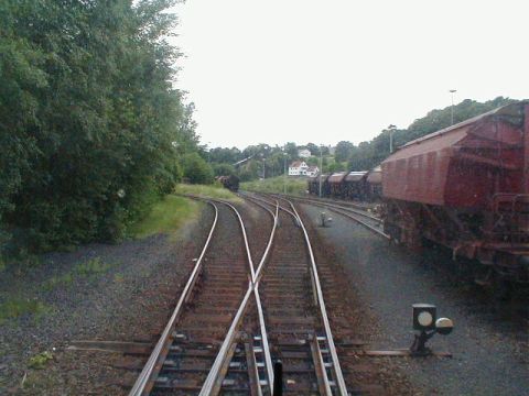 Abzweig zu den Grubenanschlussbahnen