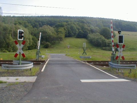 Bahnbergang bei der Klranlage