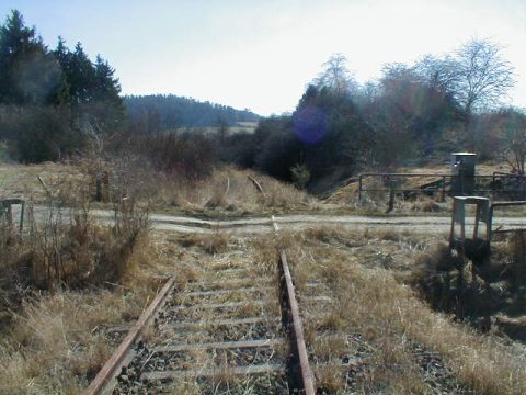 Bahnbergang ber einen Feldweg