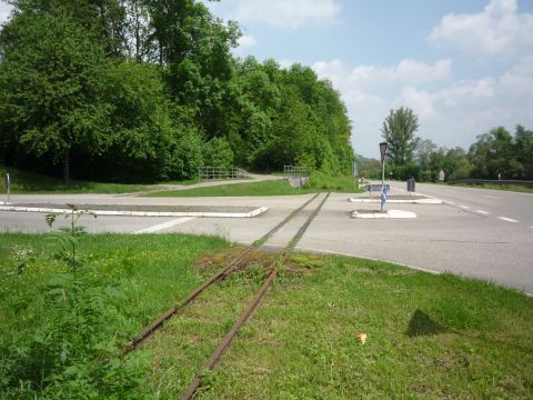 Bahnbergang ber die Hauptstrae