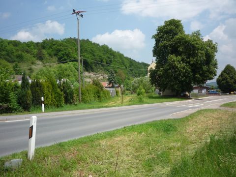 Bahnbergang ber die Hauptstrae