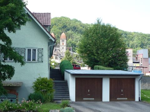 Blick auf die Standseilbahn