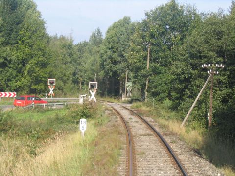 Bahnbergang ber die B25