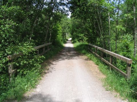 Bachbrcke beim Haltepunkt Krnach