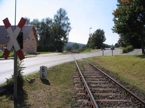 Bahnbergang in Fischach