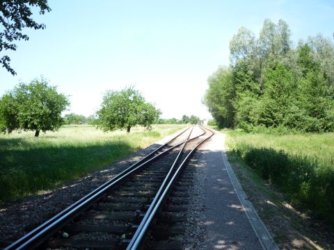 Abzweig der Umgehungskurve Schwarzach