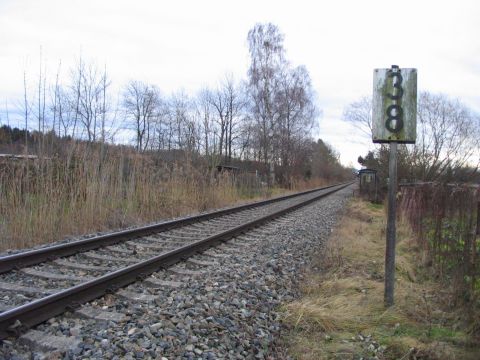 Auftreffen auf die Bahnlinie Friedrichshafen - Lindau