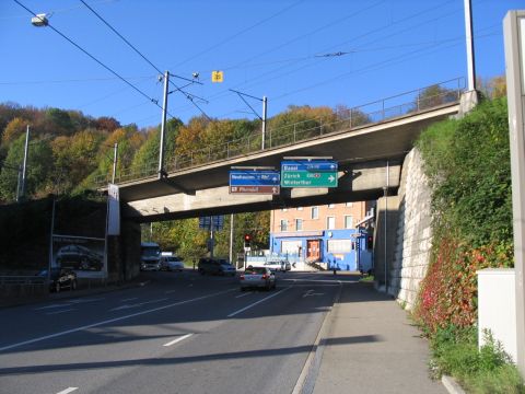Brcke der Bahnlinie Schaffhausen - Zrich
